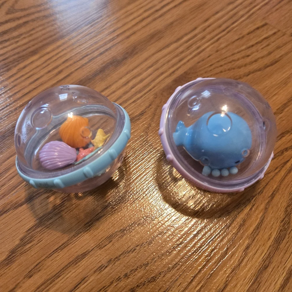 Bundle Rattle Balls 2 Pack Whale Seashells Sea Nautical Shakers Pastel Colorful